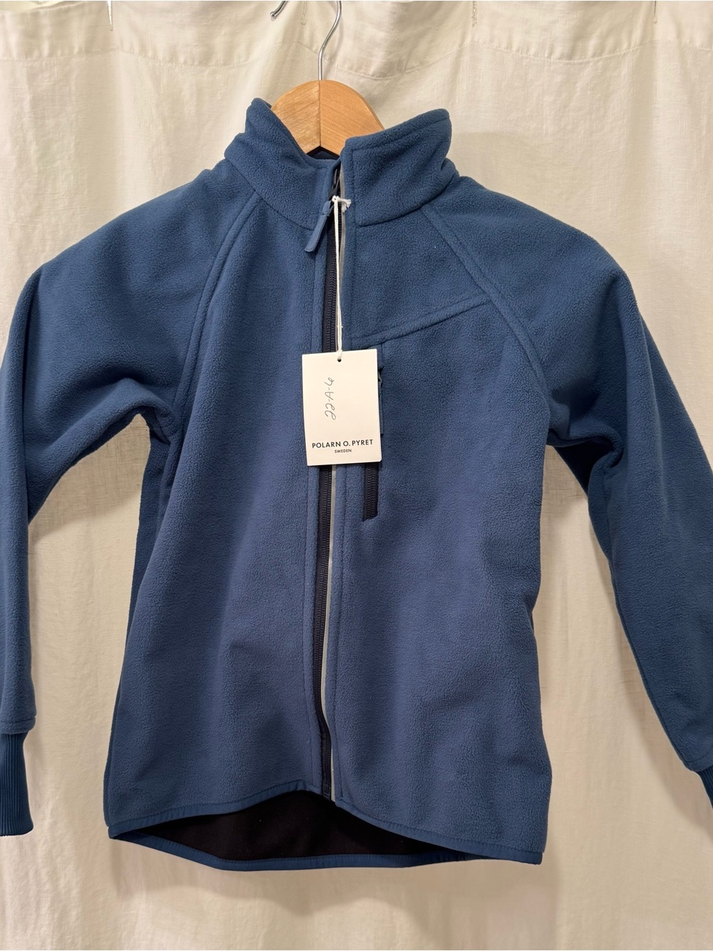 Polarn O. Pyret Navy Blue Kids' Fleece Jacket - Zip Front